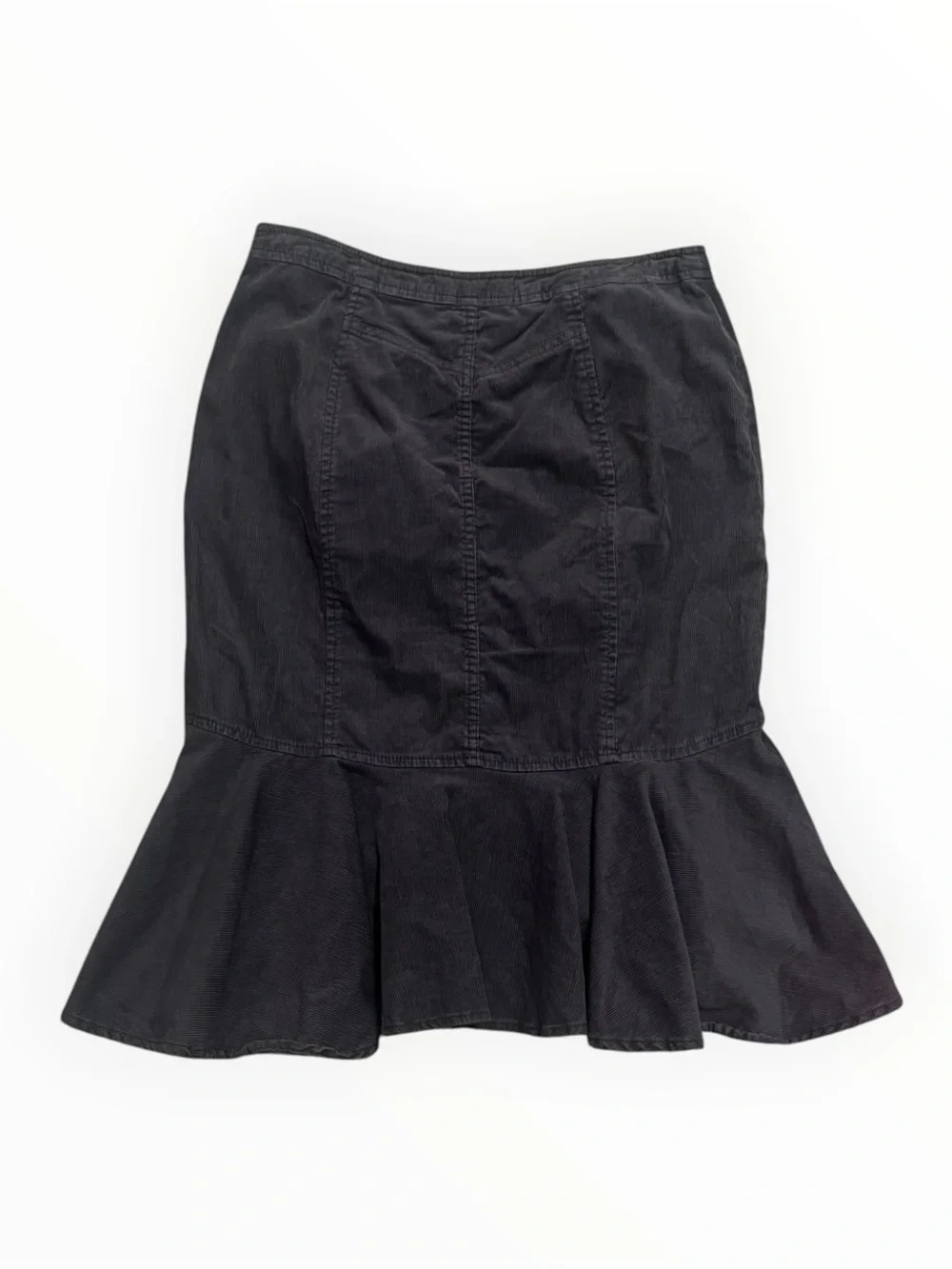 Pilcro Gray Corduroy A-Line Flared Hem Skirt Boho Work Party Casual Midi 6 8 - Picture 3 of 6